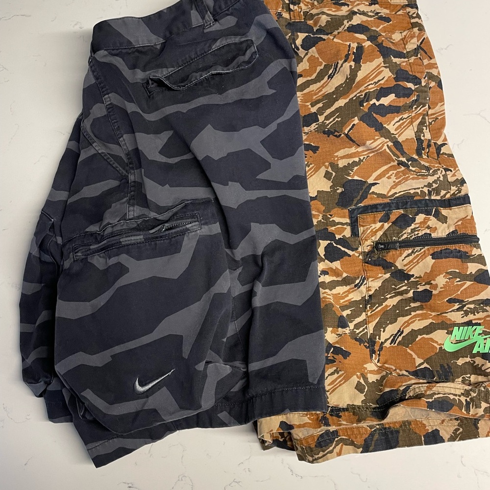 Nike Camouflage Cargo Shorts Brown Tan Outdoor
